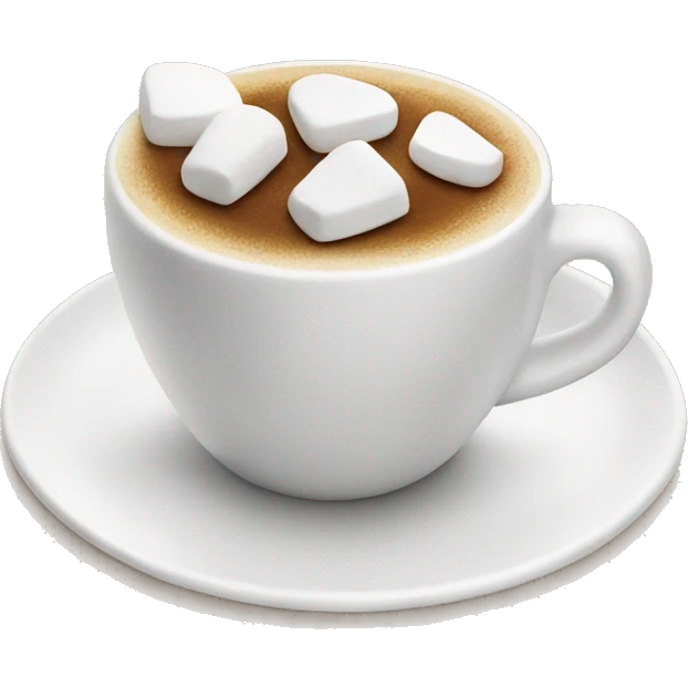 coffee with marshmallows on top emoji