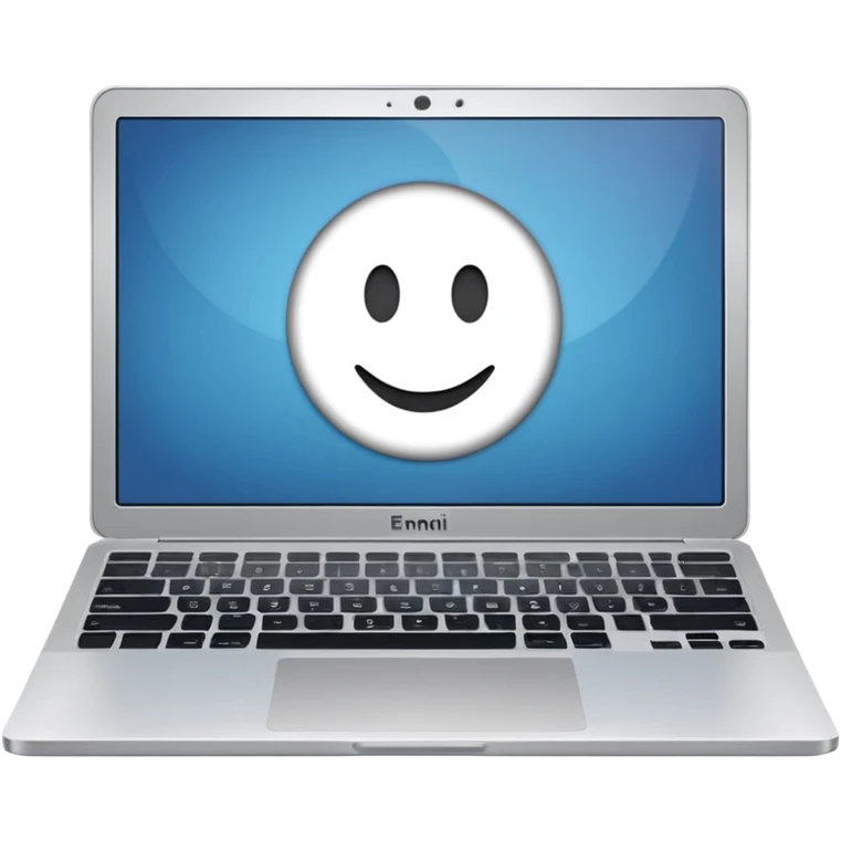 laptop with “1C” on the screen emoji