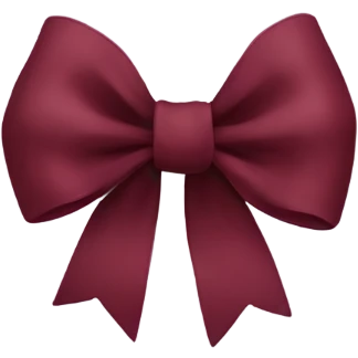 burgundy bow emoji