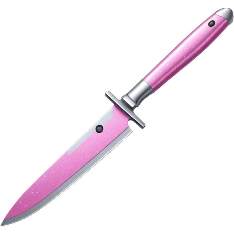 Pink glitter knife emoji