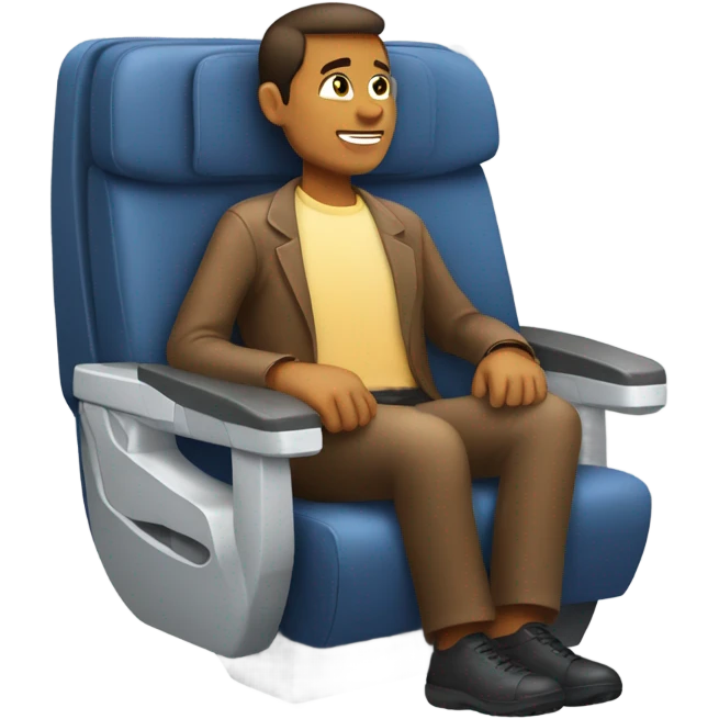 Sitting on airplane emoji