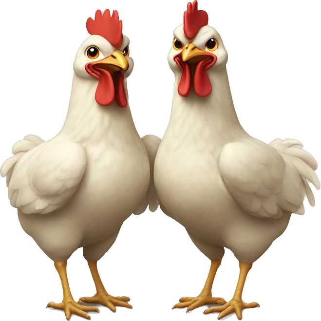 Two Chicken friends  emoji