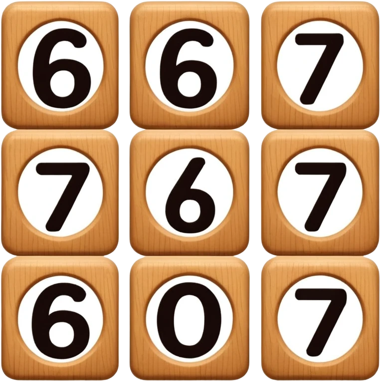 Blocks saying "6" and "7" in this order: "6" "7" emoji
