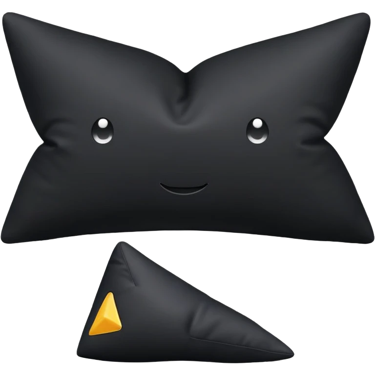 Create a triangle shaped pillow that is black in color emoji