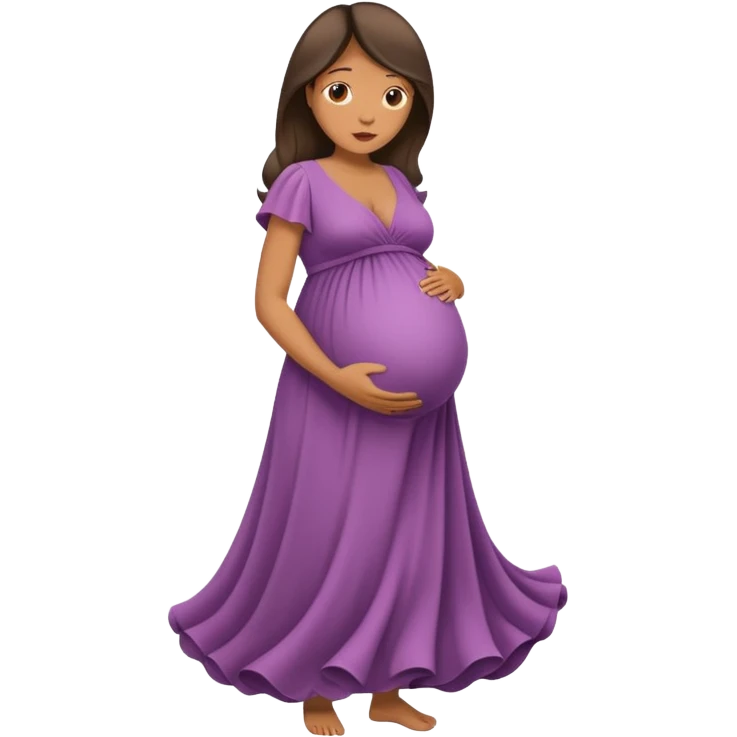 very heavily pregnant overdue lady emoji