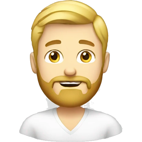 blonde guy with beard showing call me emoji by hand emoji