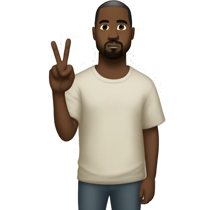 Kanye making peace sign emoji