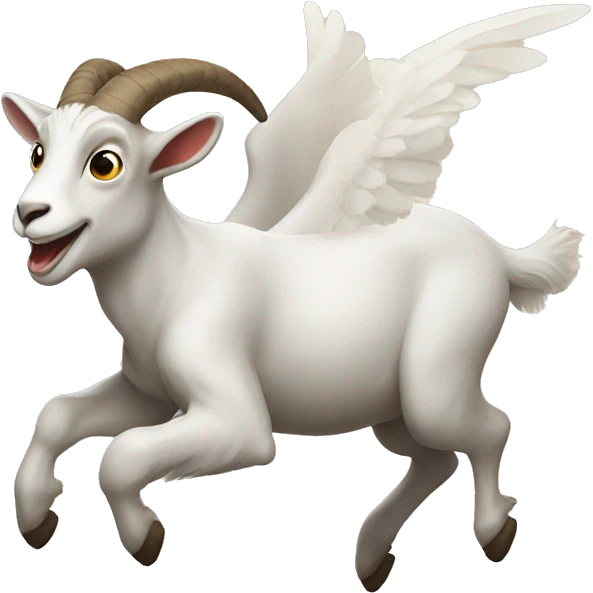 Flying goat emoji
