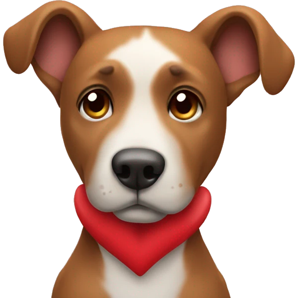 Perro con corazónes  emoji