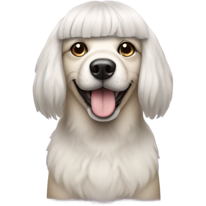 dog wearing a wig emoji