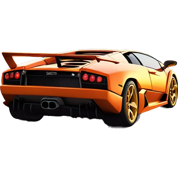Lamborghini Diablo flying over the Golden Gate Bridge with the sun setting in the Pacific Ocean  emoji