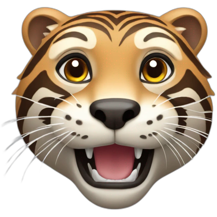 Loutre sur un tigre emoji