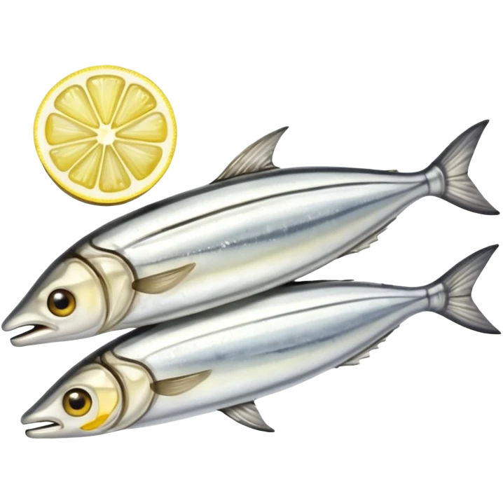 cooked anchovy with lemon slice emoji
