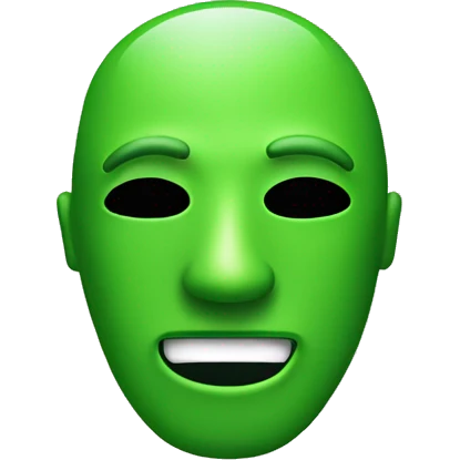 green comedy and tradegy mask emoji