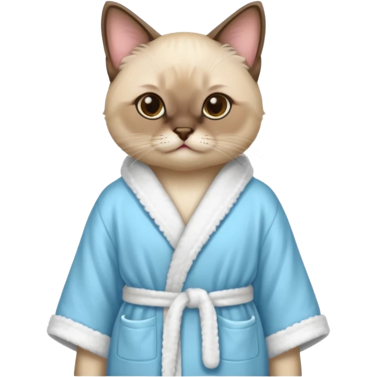 siamese cat with bathrope emoji
