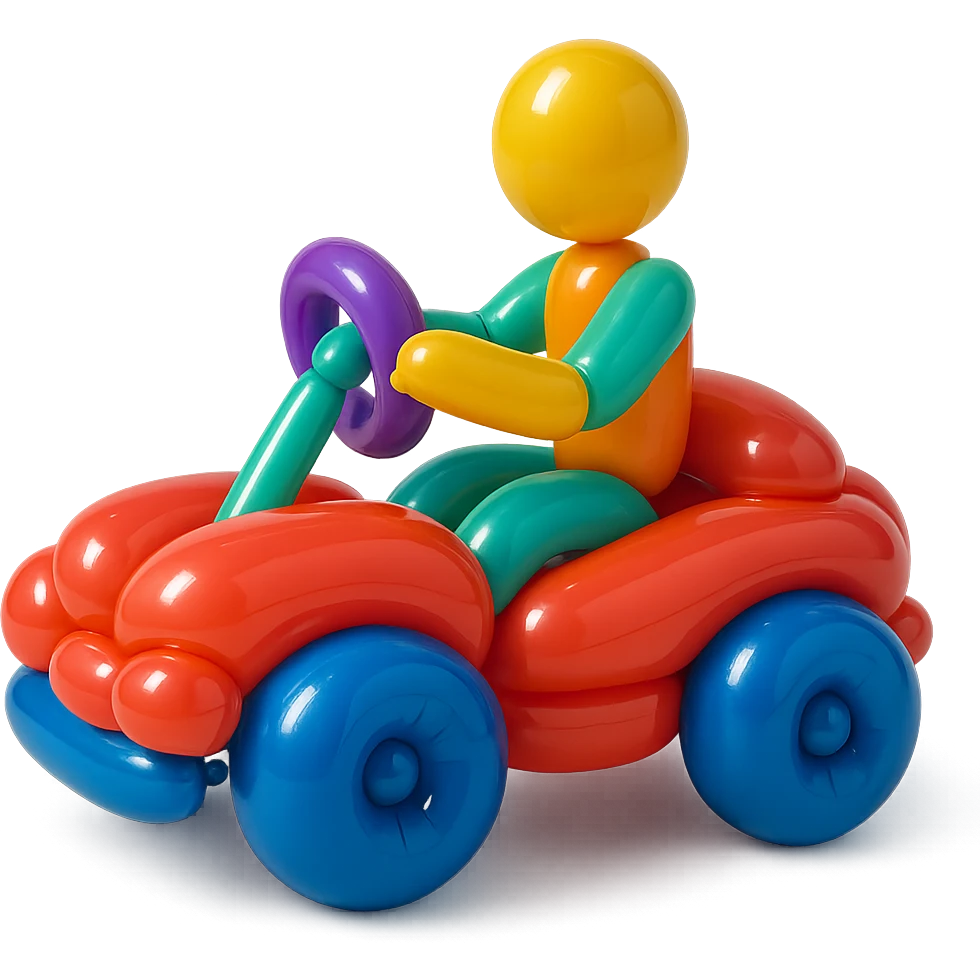 person driving a car emoji