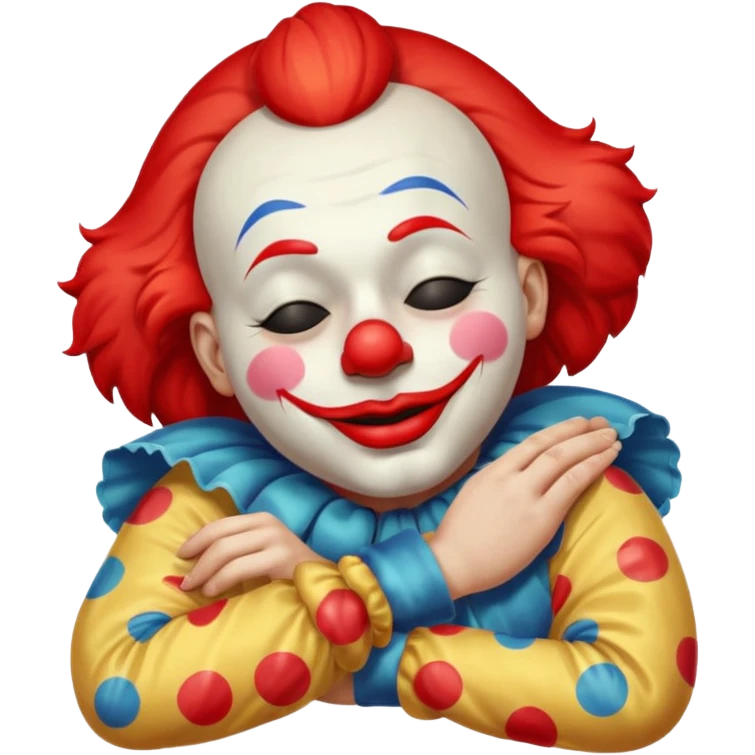 clown sleeping eyes closed emoji