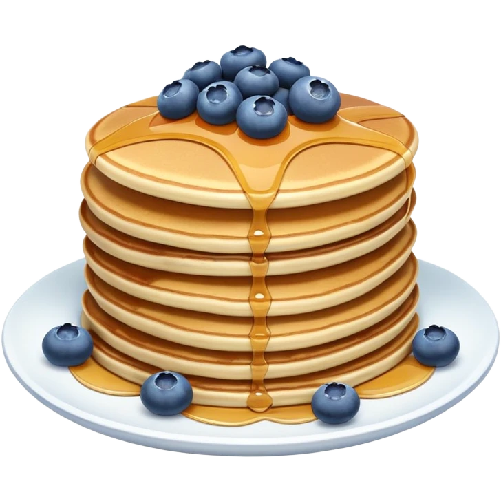 Pancakes with blueberries  emoji