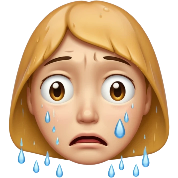 crying face in the rain emoji