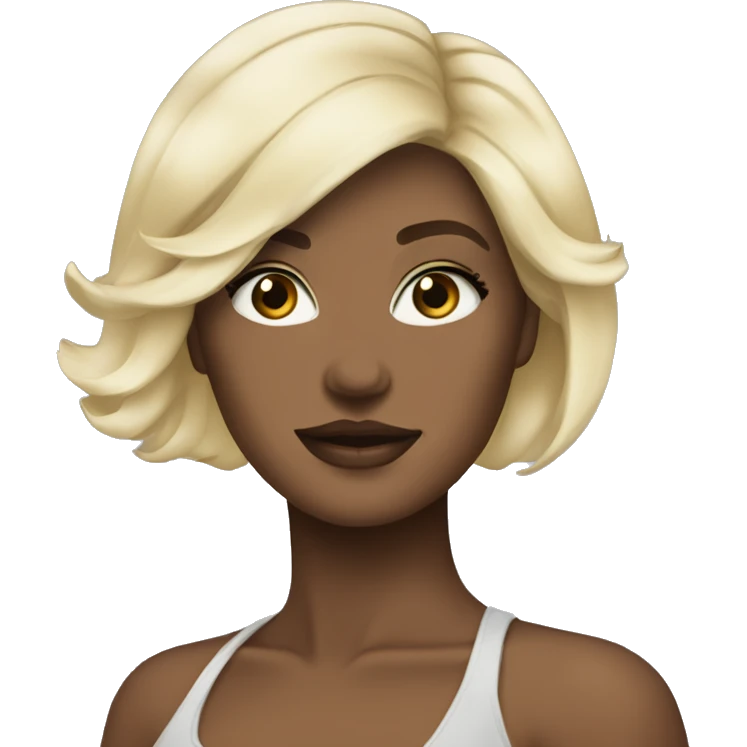 Hourglass thick white Blonde chic emoji