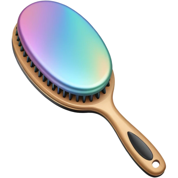 Iridescent hairbrush emoji