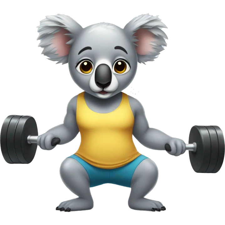 Koala at the gym emoji