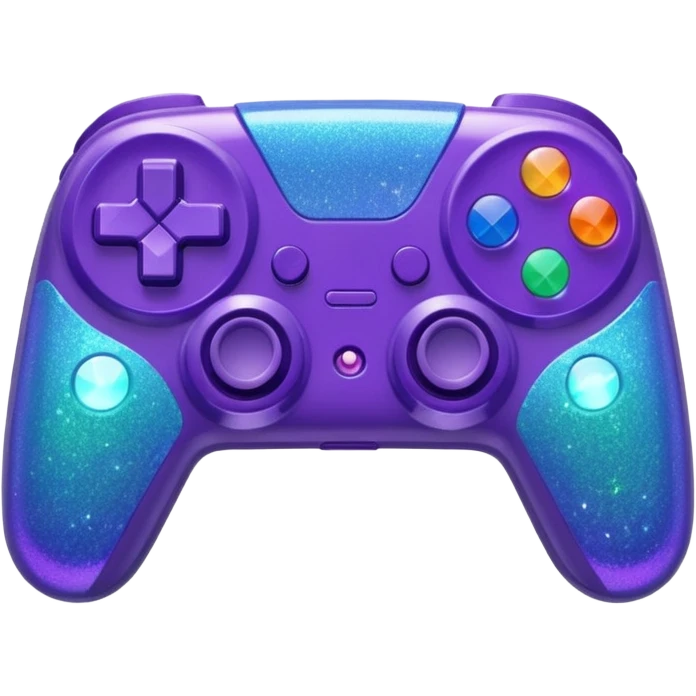 glitter purple and cian control game emoji