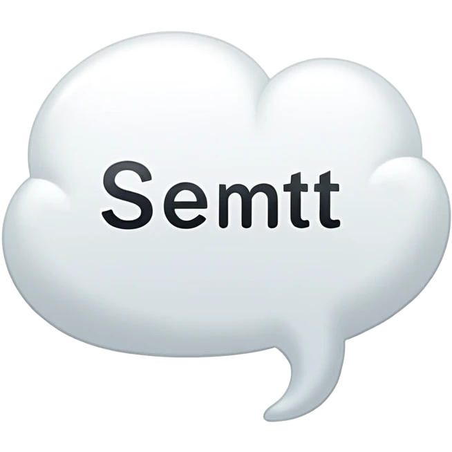 Thought bubble saying “sent” emoji