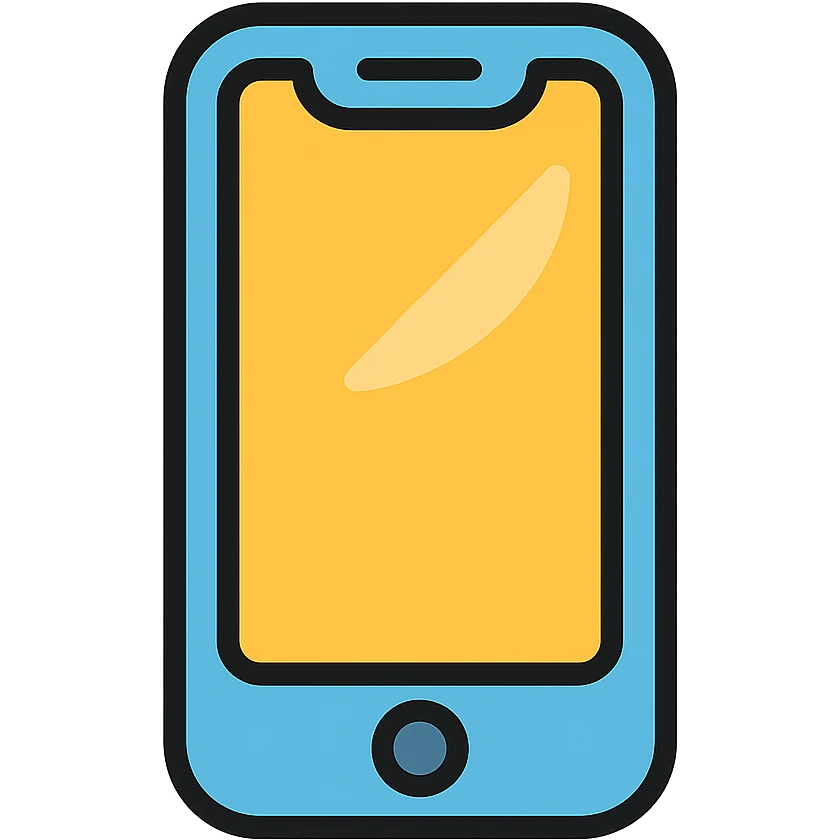 iPhone style window icon with subtle reflection, soft corners, no text emoji