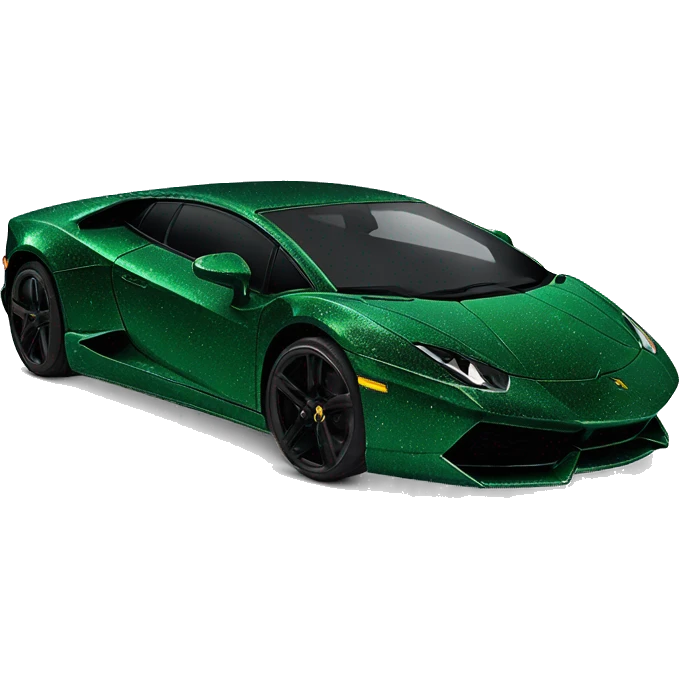 Dark green glitter Lamborghini emoji