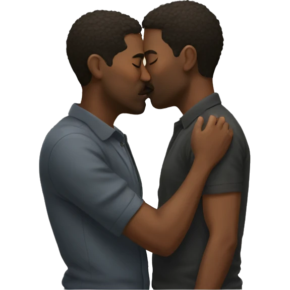 Two men kissing emoji