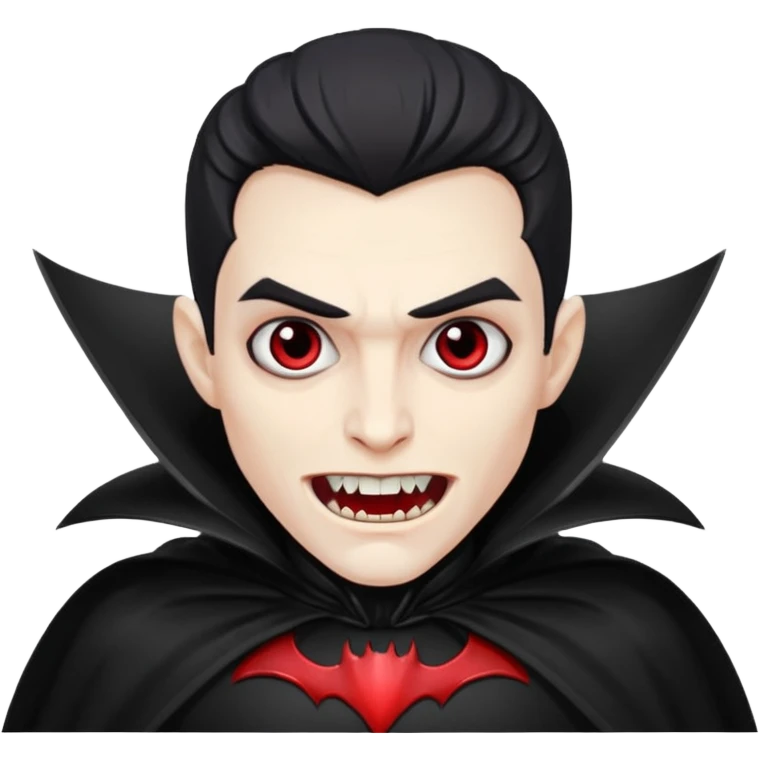Vampire – Pale figure with fangs and cape emoji