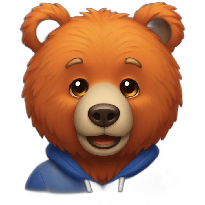 Dark blue orange bear 🐻 emoji