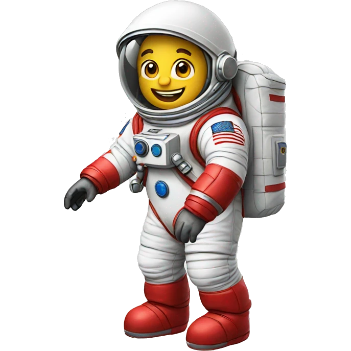 Astronaut in red suit emoji