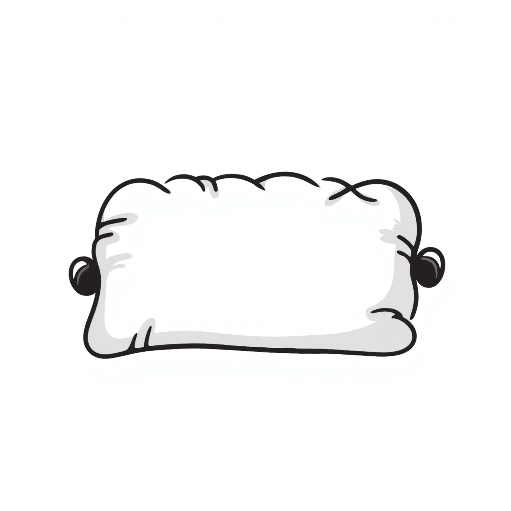 a pillow, hand drawn doodle style emoji