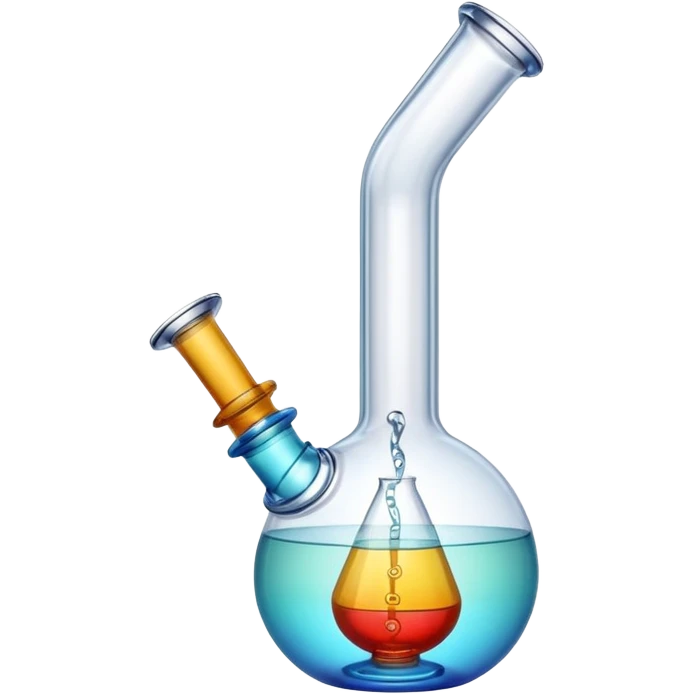 colorful modern glass bong water pipe emoji