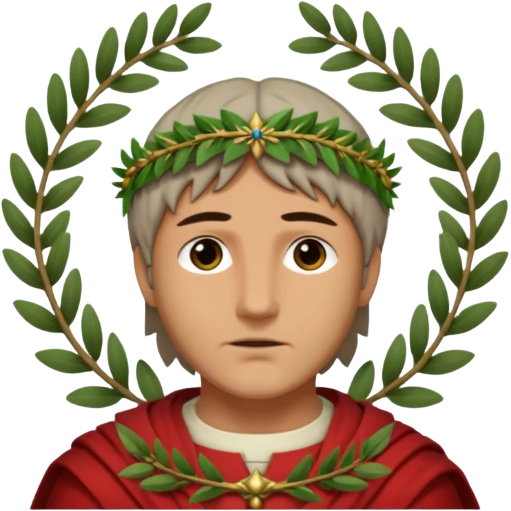 dante con alloro divina commedia emoji