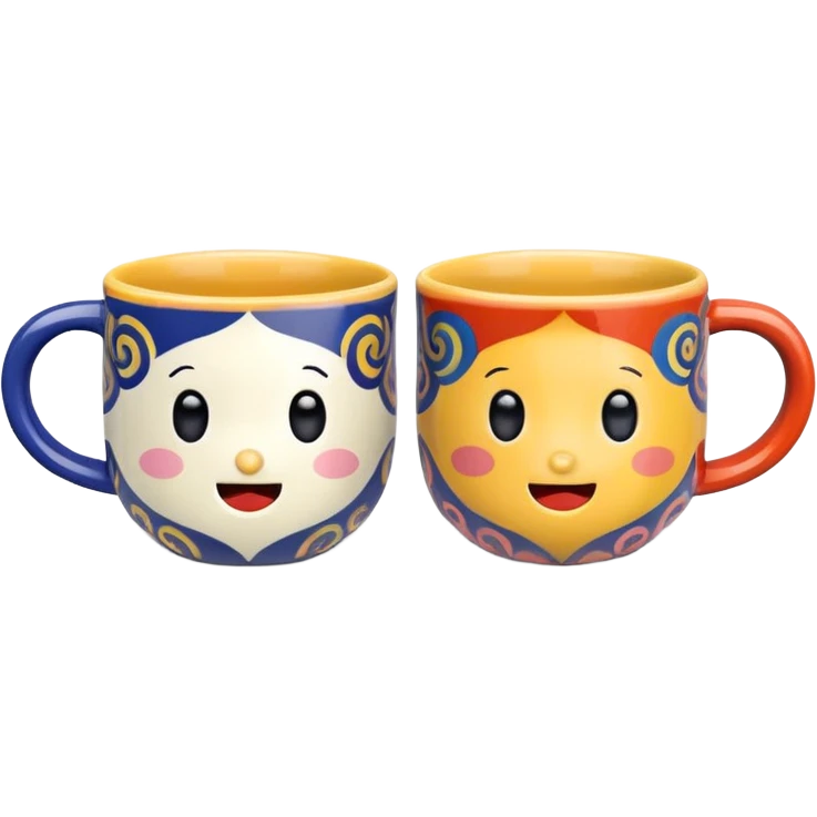 two cute mugs emoji