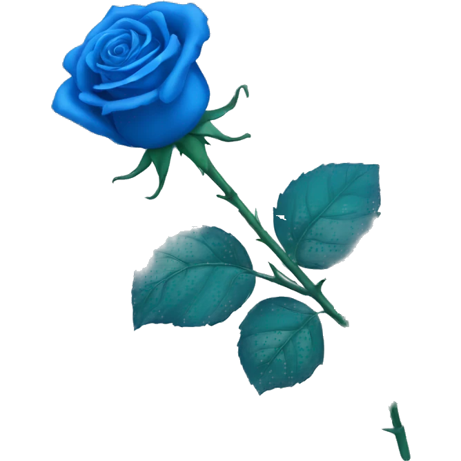 Blue rose emoji