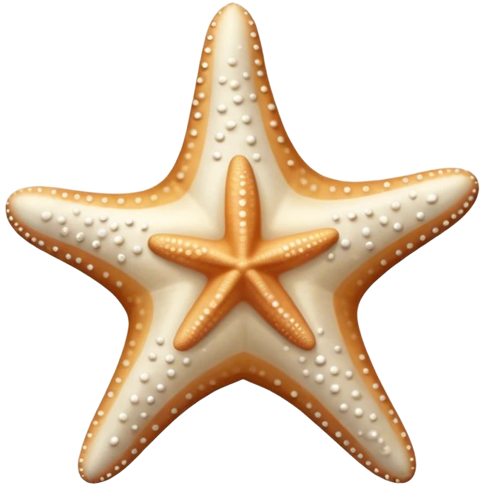Beige and white starfish emoji