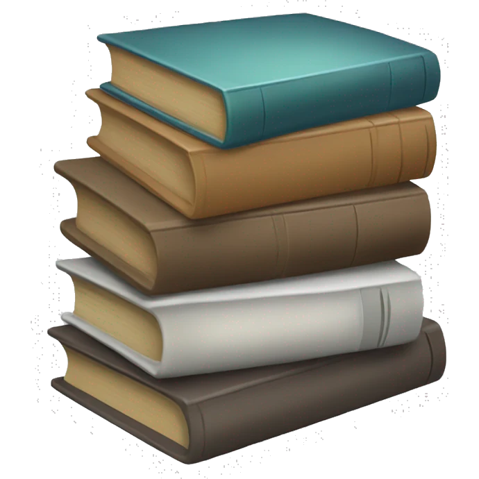 neutral stack of books emoji