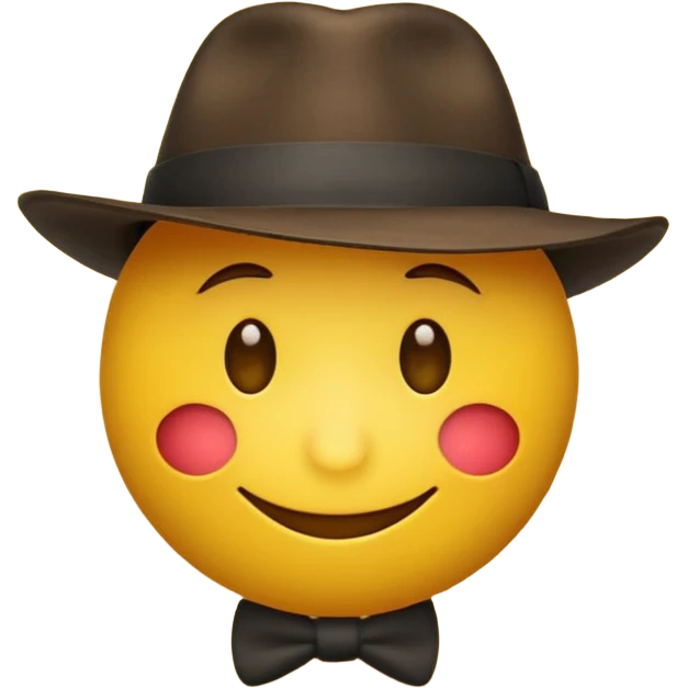 round yellow emoji pulling its fedora down into its face emoji