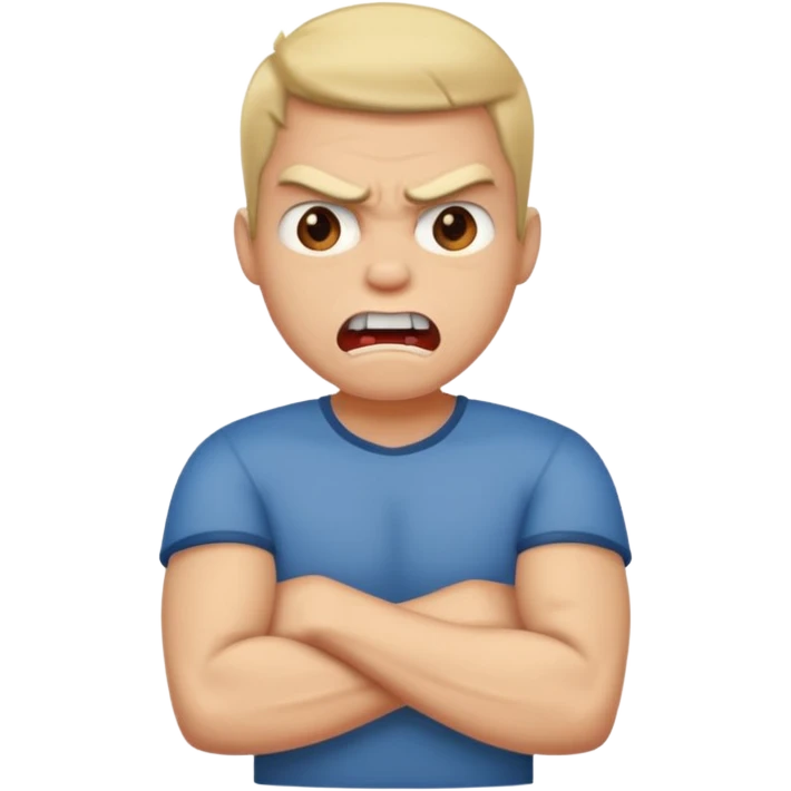 angry face with clenched teeth crossing arms emoji