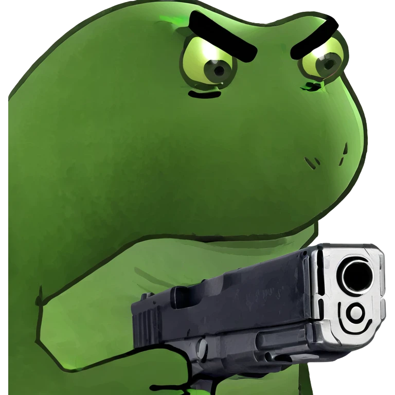 Man holding gun emoji