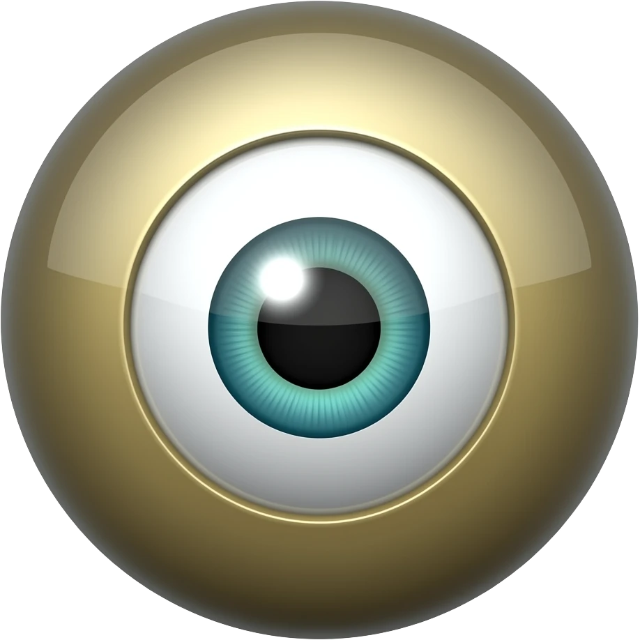 Ball with one single big eye emoji