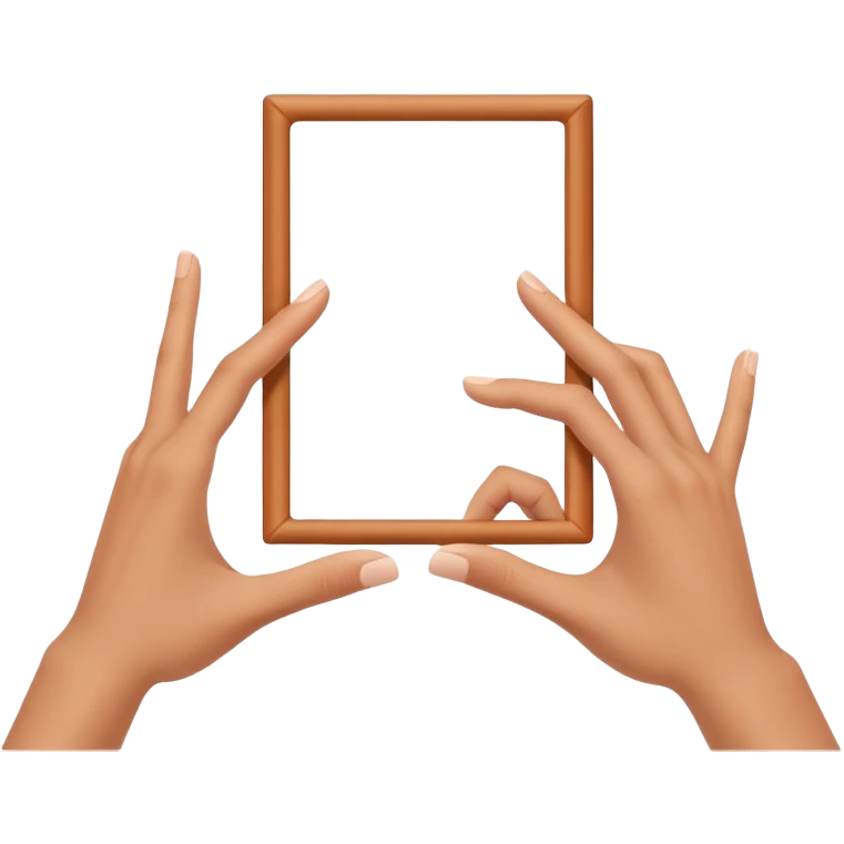 hands showing rectangle frame gesture, photography focus emoji