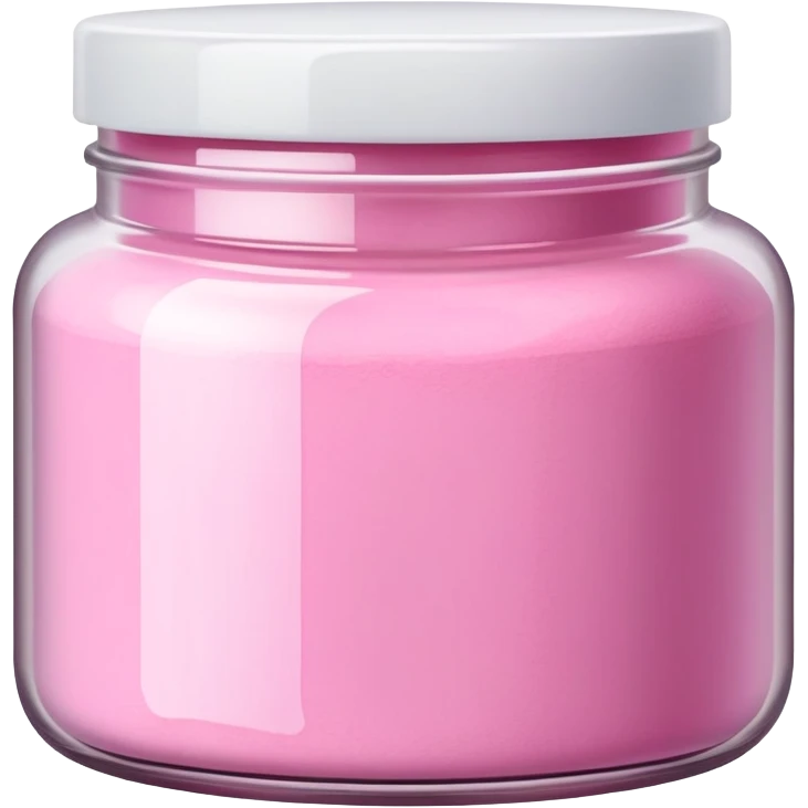 ultra realistic jar of acrylic powder pink emoji