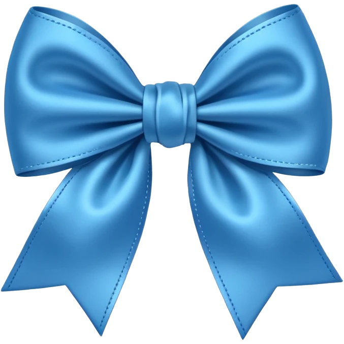 fiocco azzurro emoji