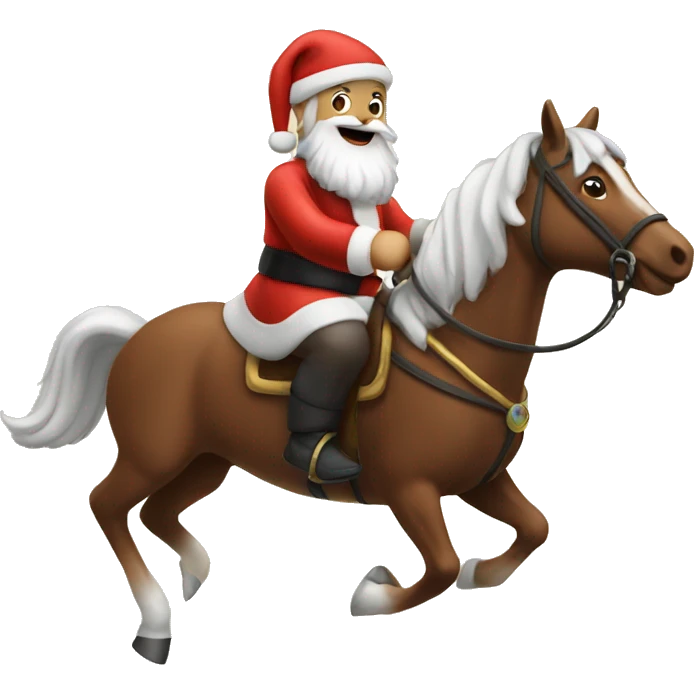 Santa riding a horse emoji