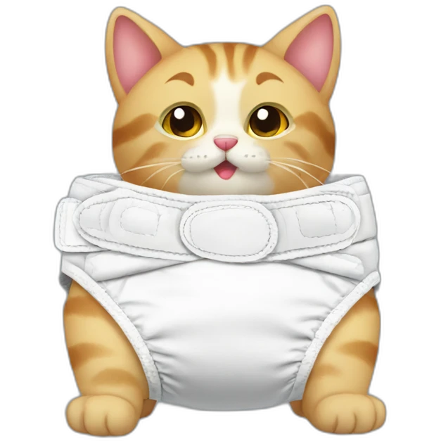 cute cat diaper emoji